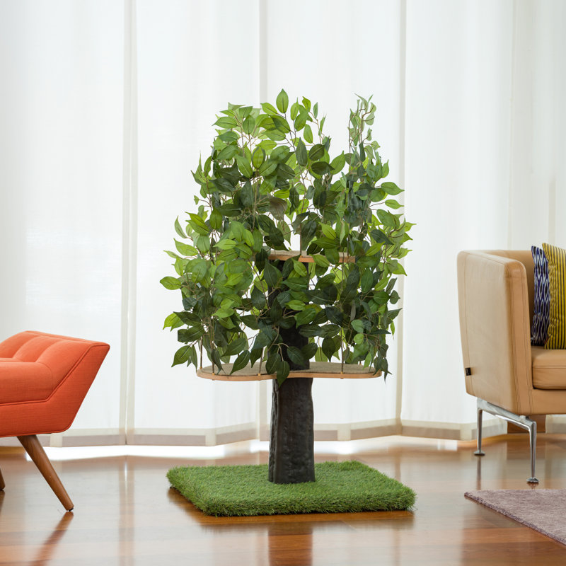 Henrietta 48'' H Cat Tree, Green/Brown