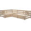 Lit simple avec rangement - en forme de L pour une utilisation efficace dans la chambre à coucher avec 3 tiroirs de style moderne