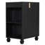 Meuble-lavabo de salle de bain rétro classique 24 po avec lavabo, cadre en bois massif, porte à fermeture douce et rangement multifonctionnel-238212447