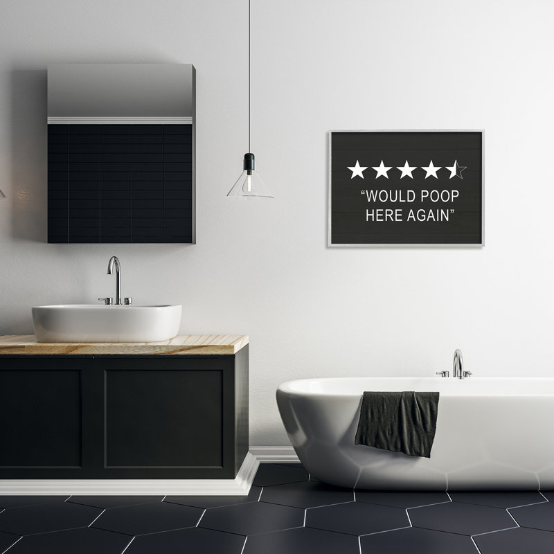 «Cinq étoiles» par lettrage et doublure - impression d'art textuel, H 24 po x l 30 po x P 1,5 po, Estampe numérique Farmhouse