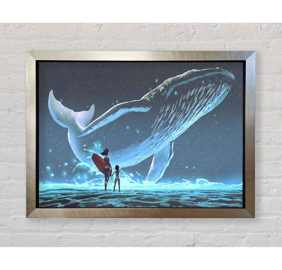 Spirit Whale Splash - Einzelner Bilderrahmen Kunstdrucke