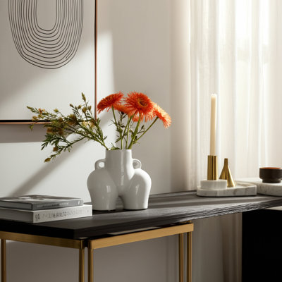 Brezhoneg Stoneware Ceramic Vase with Artistic Sculptural Design and Modern Abstract Aesthetic