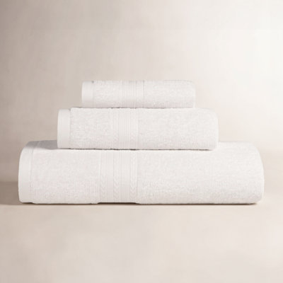 Asleigh 3-Piece Chevron Cotton Towel Set