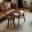 Table basse ronde moderne en chêne massif de 23,6 po Fjord-550428417-550428542-543076796