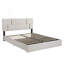 Grand lit plateforme tapissier avec rangement hydraulique, conception élégante et robuste pour les chambres modernes-603828440
