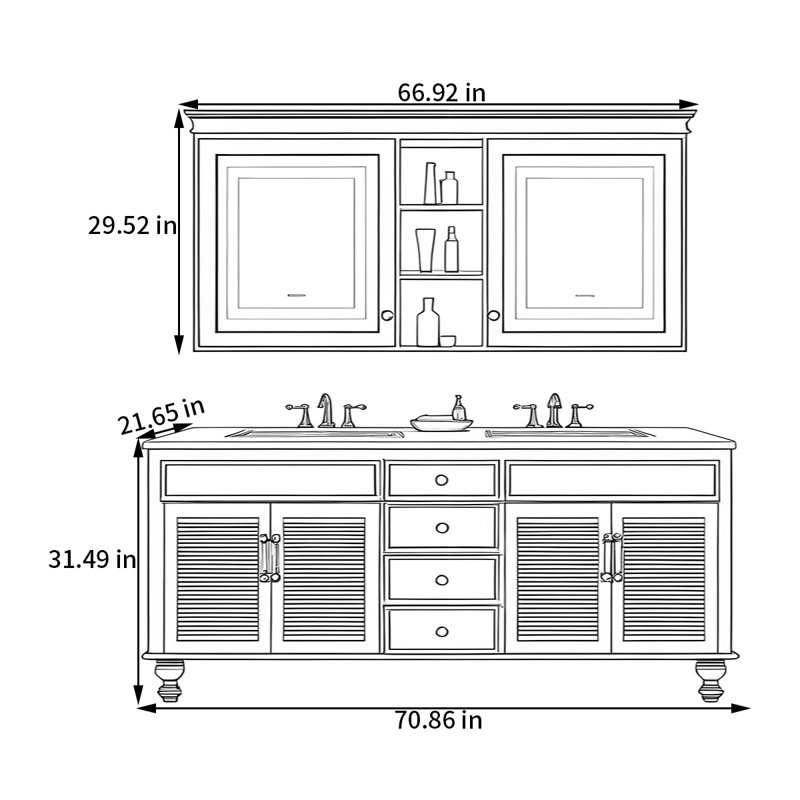 Mytia, 31.49" H x 70.86" W x 21.65" D