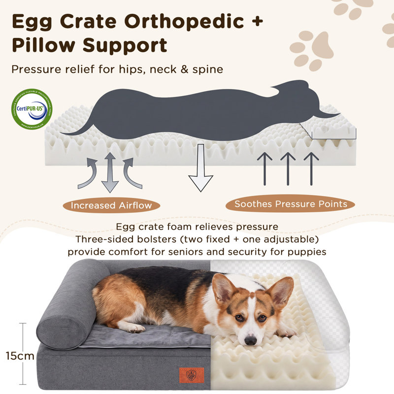 Dog Bed Pet Bed, MC-75*50*15CM, Grey