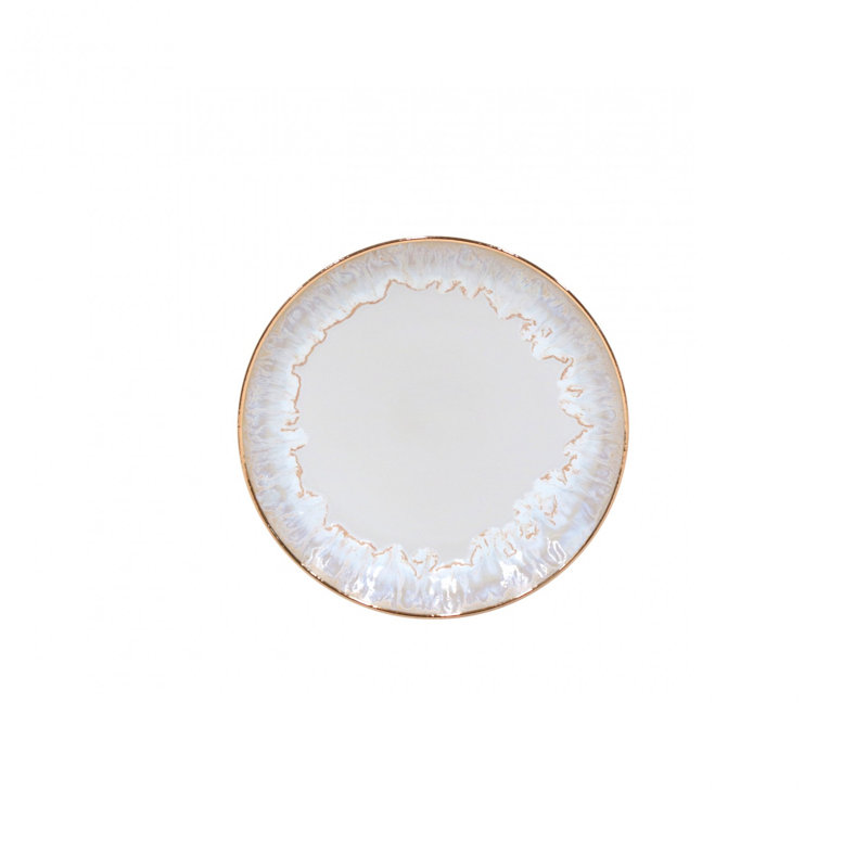 Assiette à salade, Blanc - doré