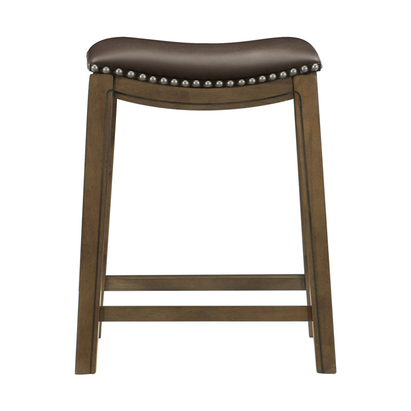 Tabouret Zackery, Tabouret de bar (siège d'une hauteur de 30,5 po), Brun