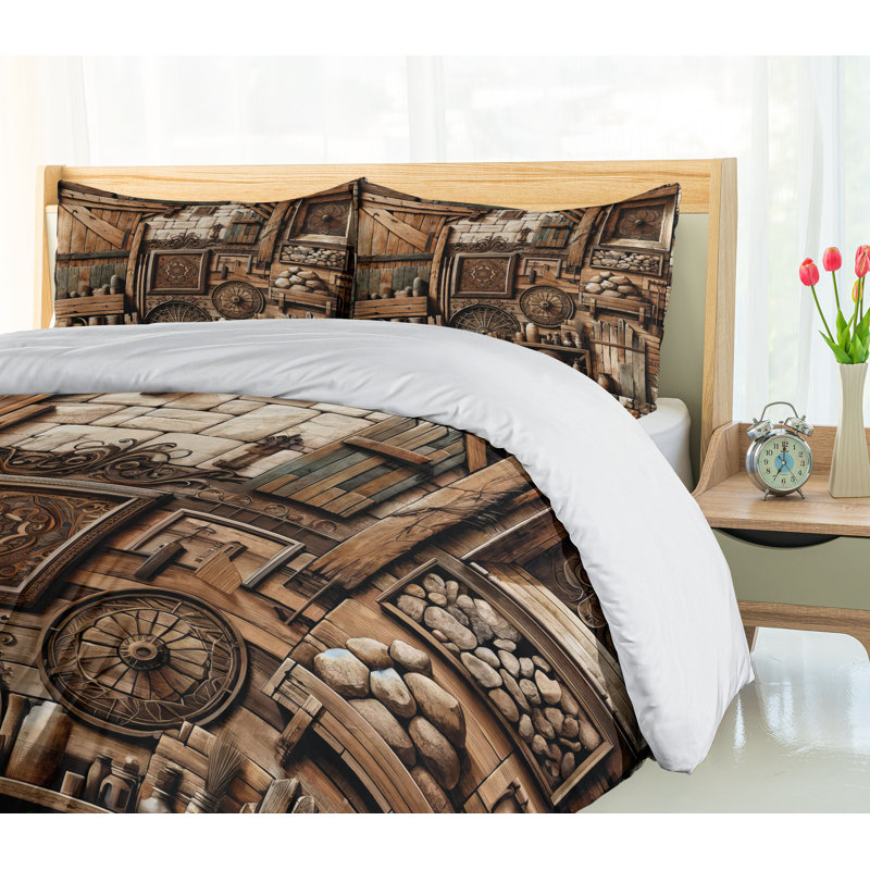 Rustic Duvet Cover, Queen Duvet Cover + 2 Standard Shams