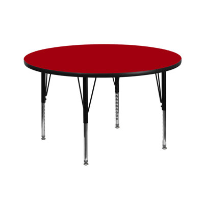 Goddard 42'' Round Thermal Laminate Activity Table - Adjustable Legs