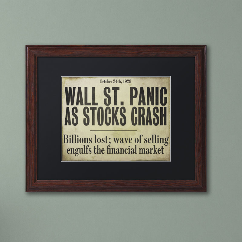 «Wallstreet» par Jadaya, art textuel encadré, Noir, H 16 po x l 20 po x P 0,5 po, Cadre noir