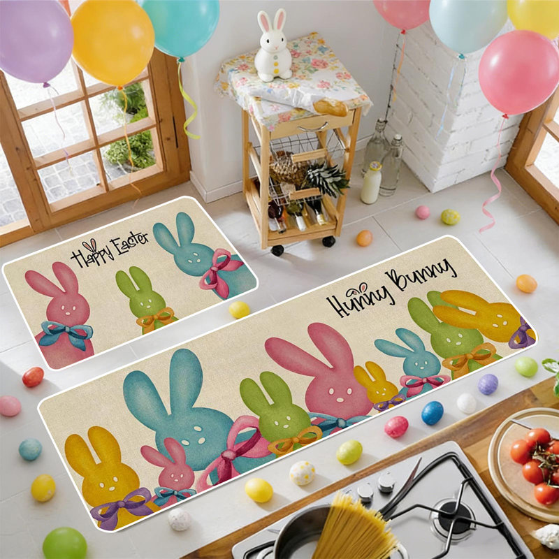  Tapis de cuisine pour enfants Pâques, A