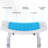6-Level Adjustable Bath Stool For Elderly, Injured & Pregnant - Non-Slip, , Blue, Aluminum Made Shower Construction