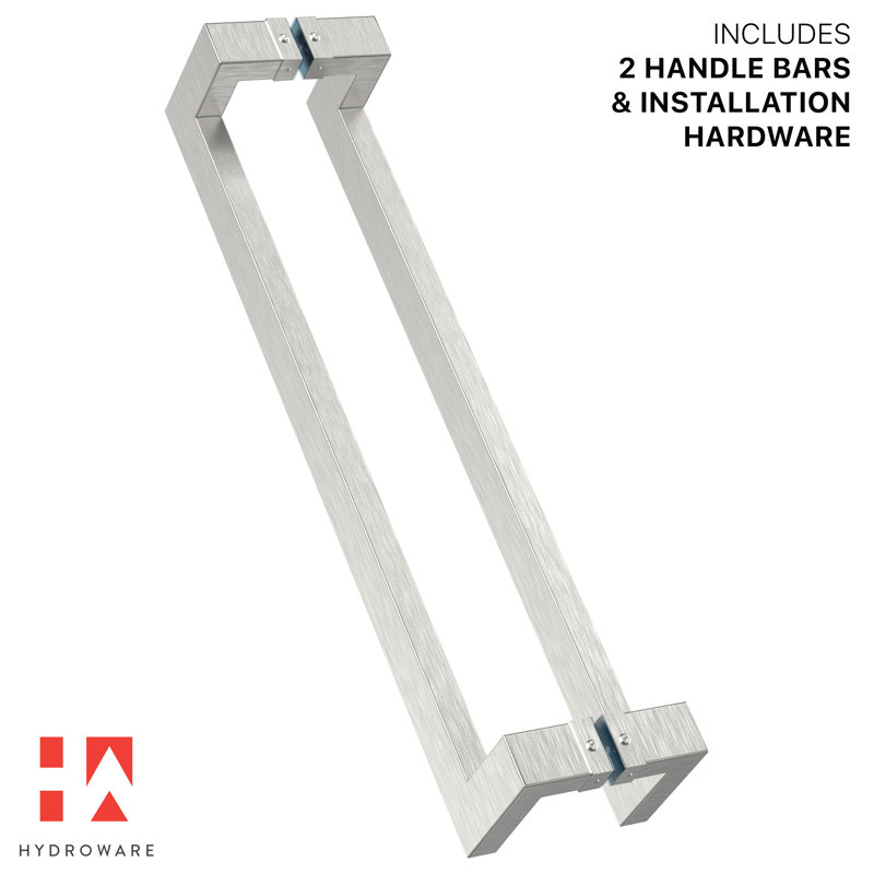 Satin Push/Pull Door Handle, 24" H x 3.65" W x 2.5" D