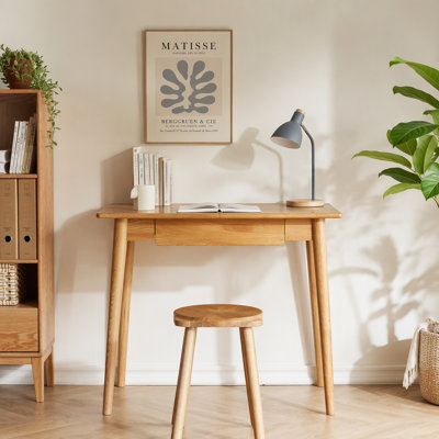 Bureau 100% bois massif bois naturel Bureau d'ordinateur Bureau d'étude Chêne bois naturel PC Bureau Bureau coiffeuse Slim bois massif avec tiroir Simple Work