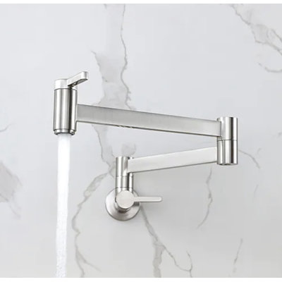 Pot Filler Faucet Double Handle Classic Wall Mounted 20" with Accessories