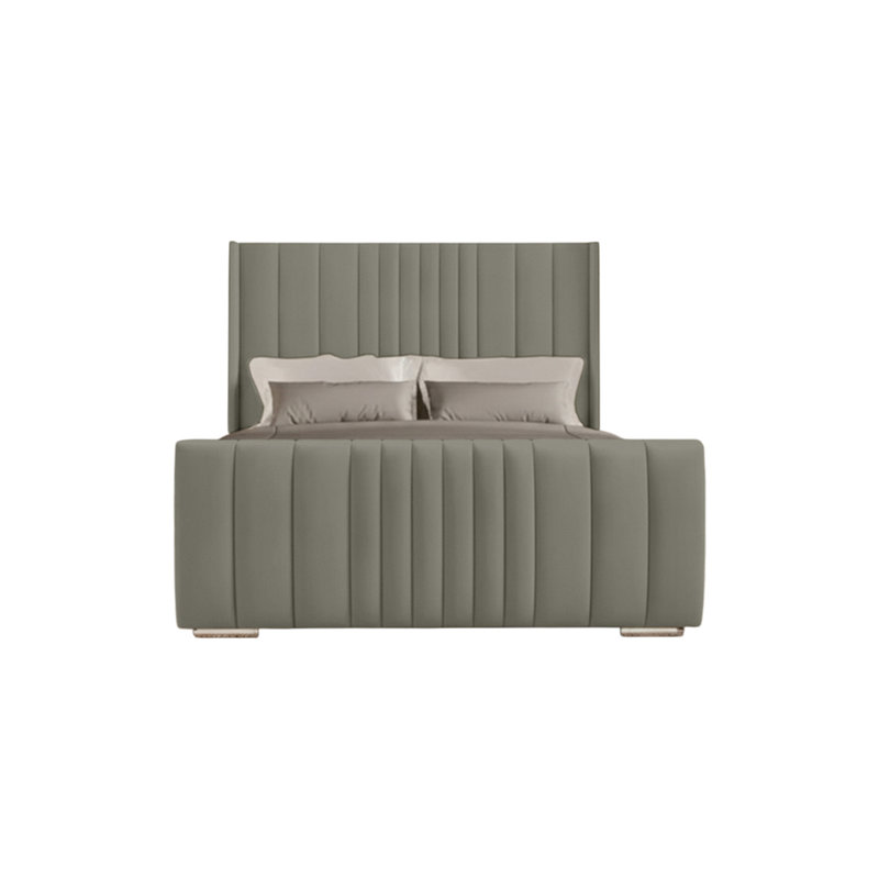 Schwamm Upholstered Bed Frame, Asphalt, Small Double (4')