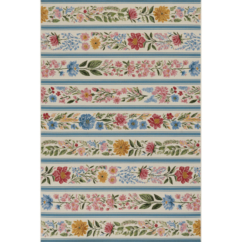 Arroya Floral Indoor/Outdoor Rug, Rectangle 10' x 14'