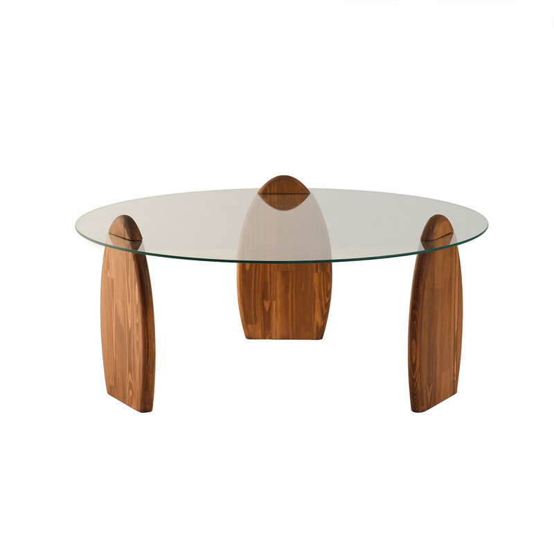 Sicario Coffee Table, Chesnut;Transparent