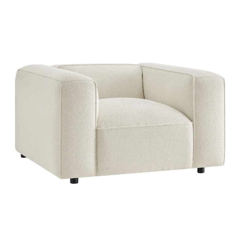 Chaise d'appoint Taren Lattice Boucle, Crème