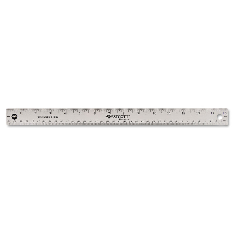 Règle de bureau en acier inoxydable westcott