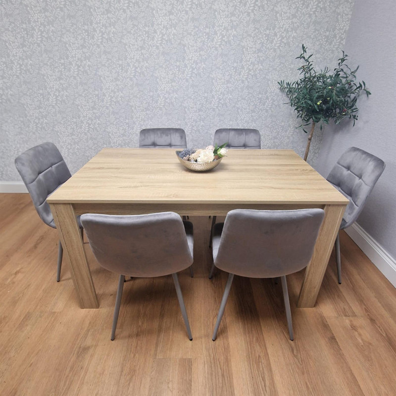 Lily-Sue 6 - Person Dining Set, Grey