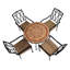 Richmond 4 Seater Dining Set with Cushions
