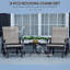Ensemble de chaises, ensemble de chaises coulissantes pour l'extérieur, compact et durable pour le patio-1380741943