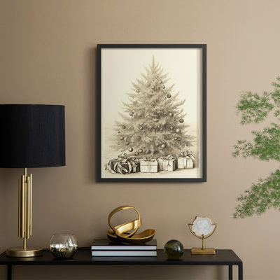 «Christmas Holiday Art CDLxxxvii», reproduction d'art encadrée - bois massif