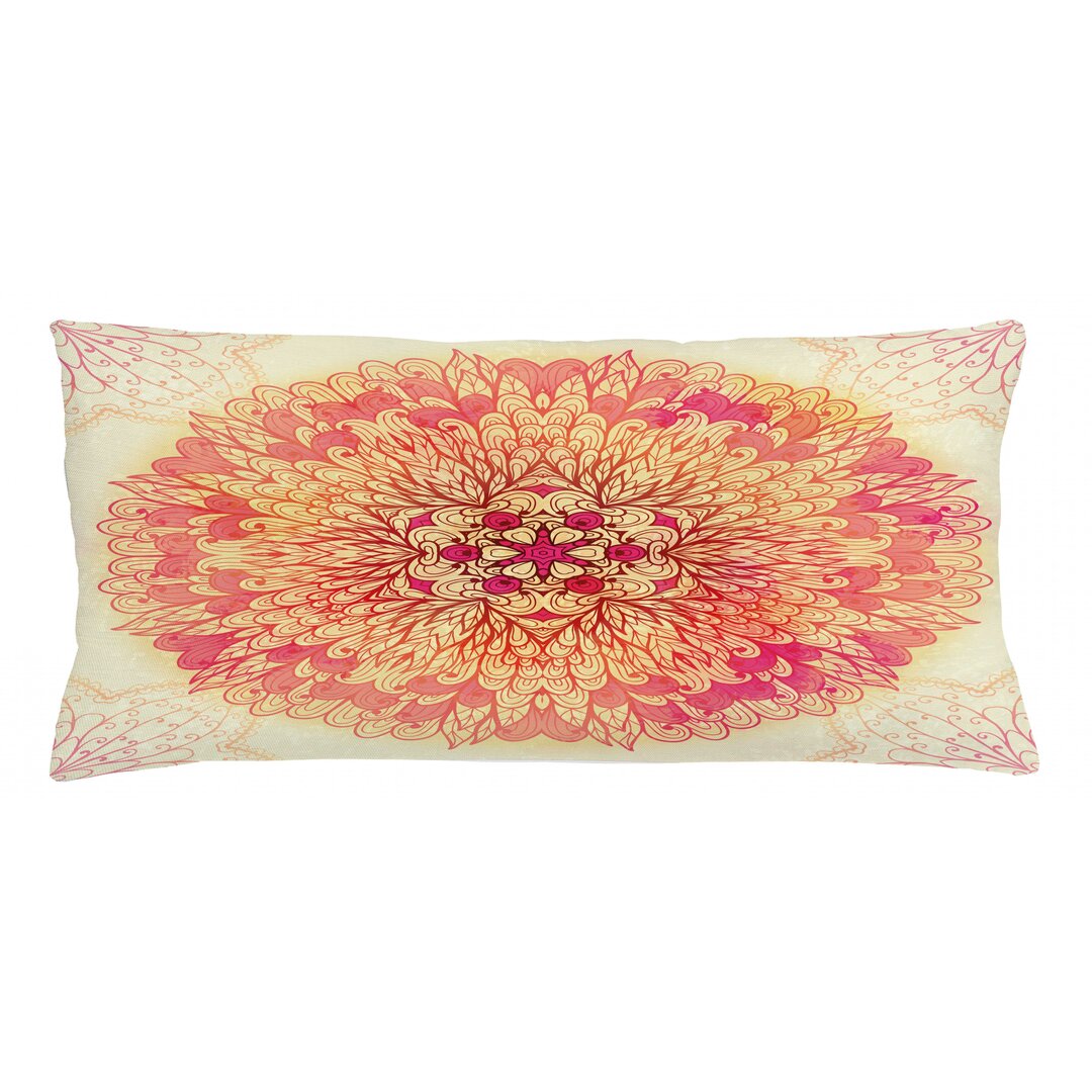 Kissenbezug, Lively Flora, Red Mandala, Yellow Coral Pink