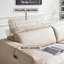 Causeuse-coussin modulaire en cuir véritable blanc crème
