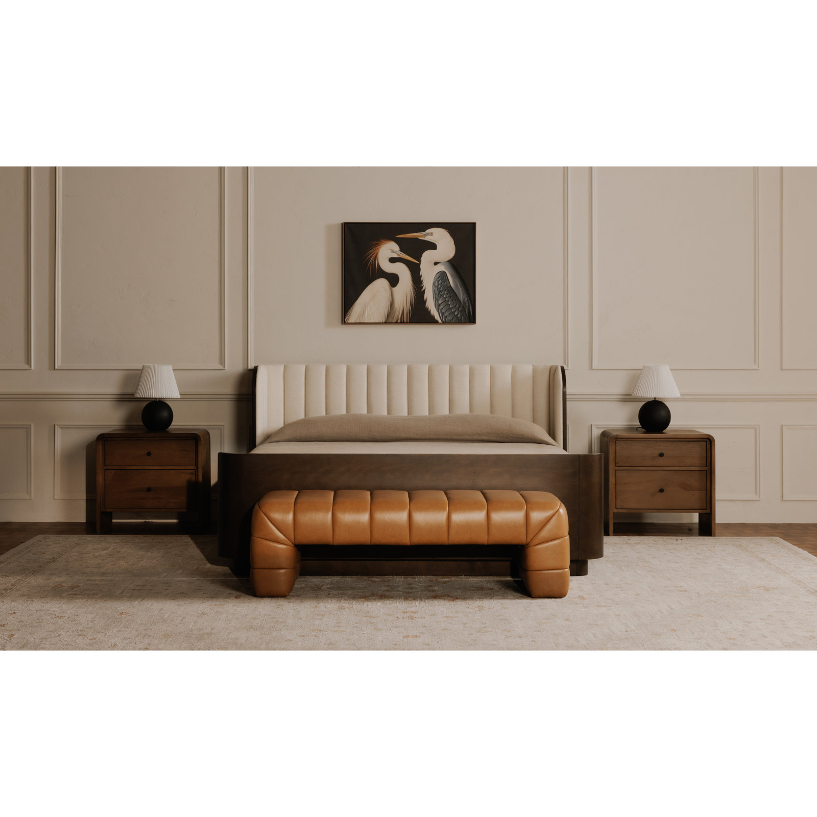 Judy Bench Tan Leather
