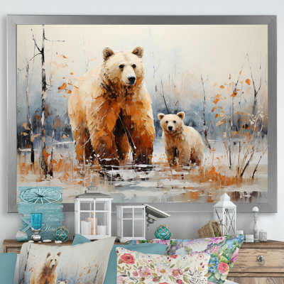 Ours, art mural sur toile, reproduction contemporaine de la faune - ours contemporain Grace I
