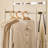 Stainless Steel Coat Rack Rattan Basket Mobile