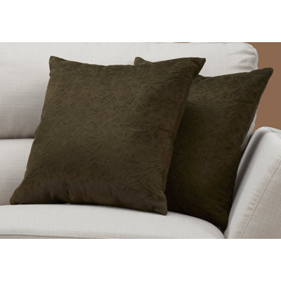 Pillows, Set Of 2, 18 X 18 Square, Insert Included, Accent, Sofa, Couch, Bedroom, Polyester