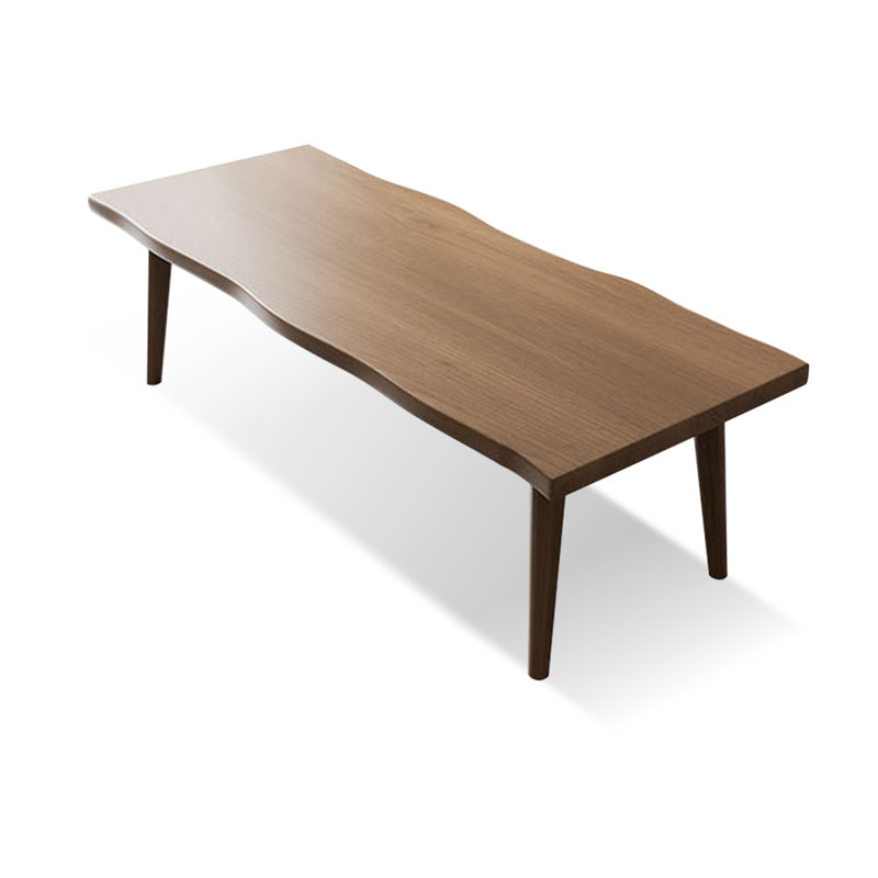 Tan Rectangular Solid Wood Butterfly Leaf Dining Table, 29.53"H x 86.61"L x 35.43"W