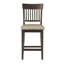 Mobilier de salle à manger à hauteur de comptoir et ensemble de 2 chaises verticales à dossier en lattes