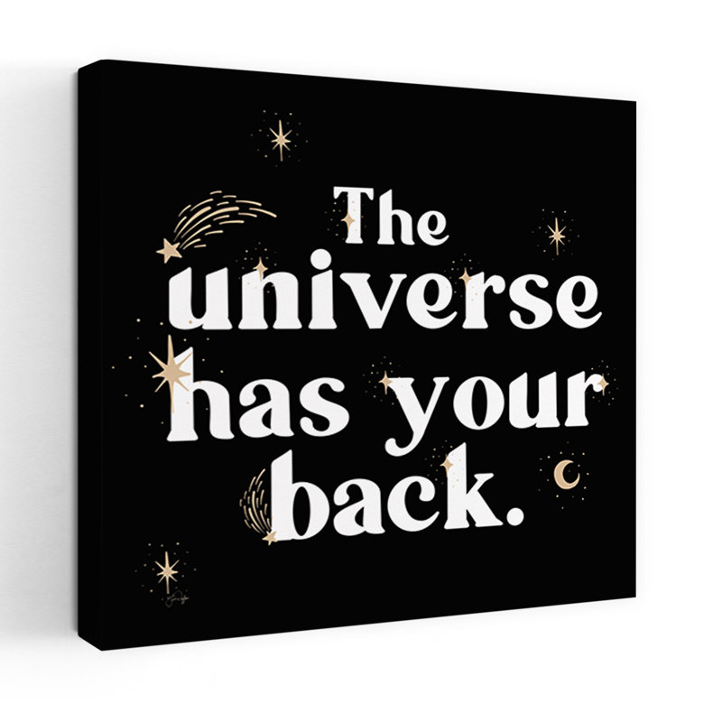 «The Universe Has Your Back», art contemporain abstrait, H 18 po x l 18 po
