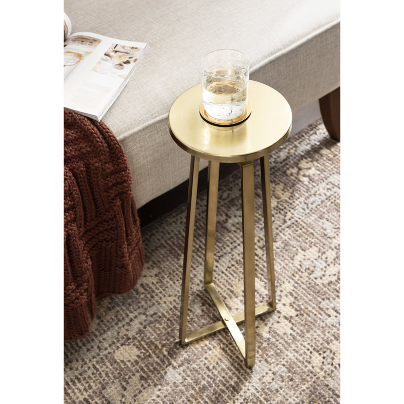Chris End Table, Gold