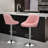 Calvyn Adjustable PU Leather Bar Stool Swivelling Counter Stool With Backrest Footrest-1230355135