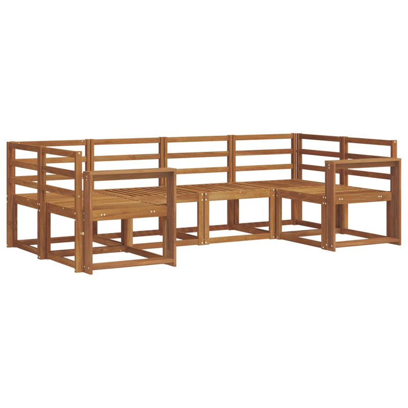 245 cm W Solid Wood Patio Corner Sofa Set