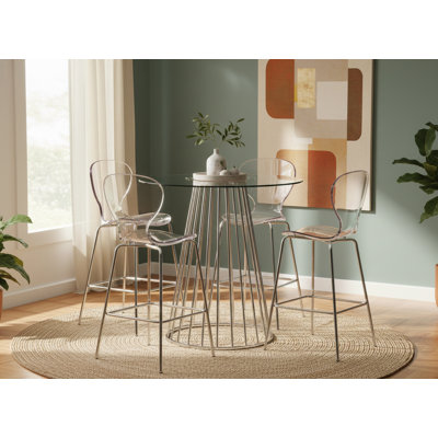 Eudora Counter Stool with Metal Frame