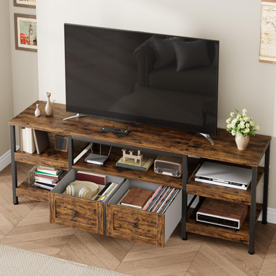 Unfinished TV Stand for TVs up to 58" with Fireplace Included