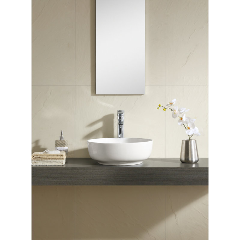 Ceramic Vitreous China Circular Vessel Bathroom Sink