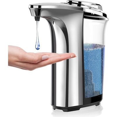 Automatic Soap Dispenser, Touchless Sensor Liquid Soap Dispenser for Bathroom & Kitchen, Hands-Free Countertop or Wall Mount