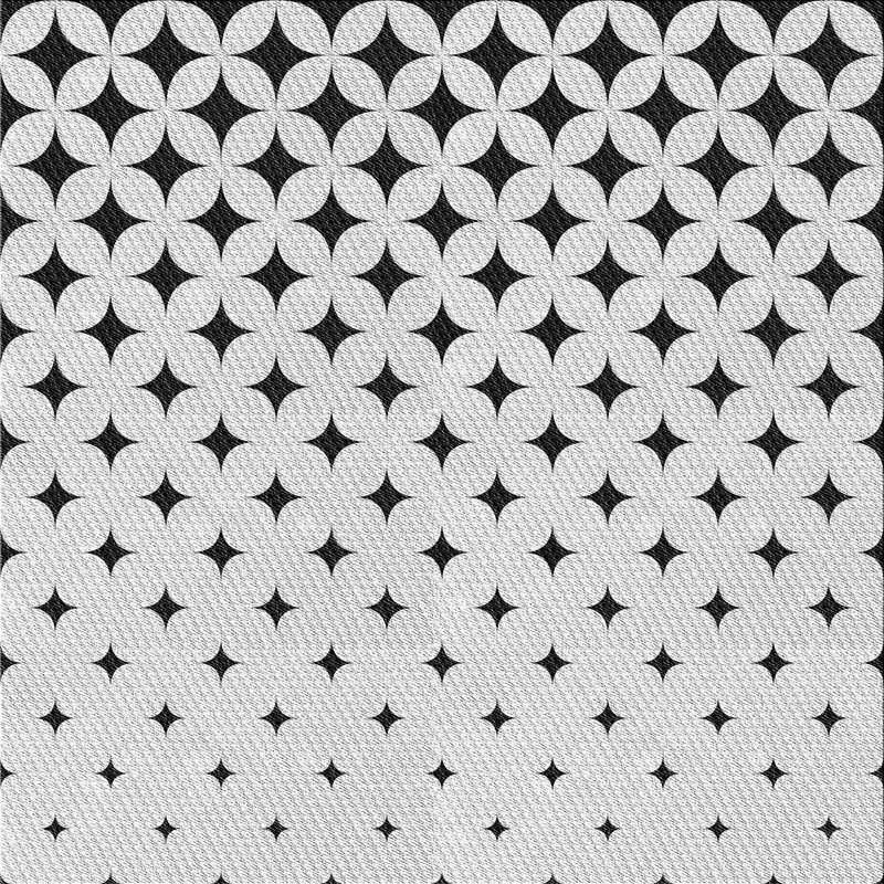 Tapis géométrique gris, Carré 5 pi