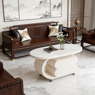 Table basse Rock Slab avec rangement
