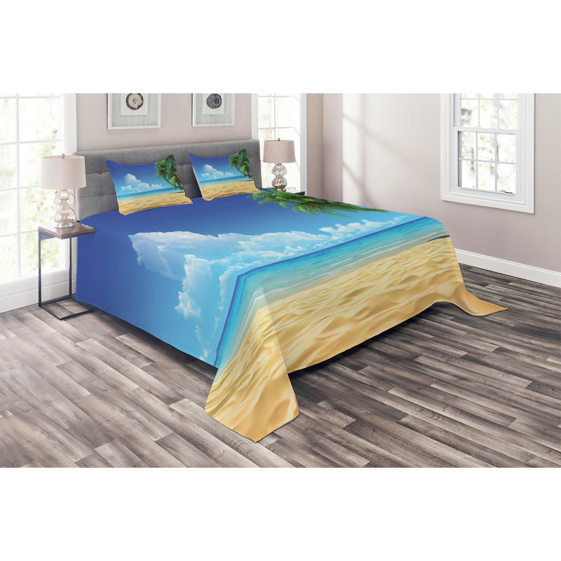 Hypnotic Polyester Coverlet, King Bedspread + 2 Shams