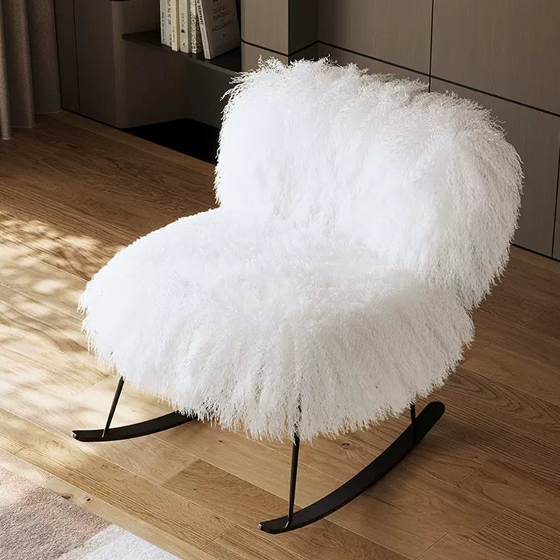 Wool Casual Living Room Bedroom Rocking Chair Rocking Chair